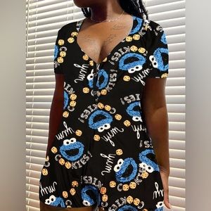 Women’s Cookie Monster onesie